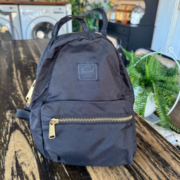 Herschel – Nova Mini-Volume Backpack (Black with Gold Hardware) main image 11